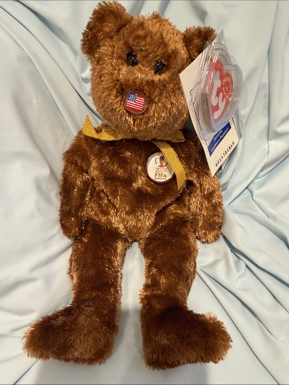 BNWT 2002 FIFA World Cup TY beanie bear
